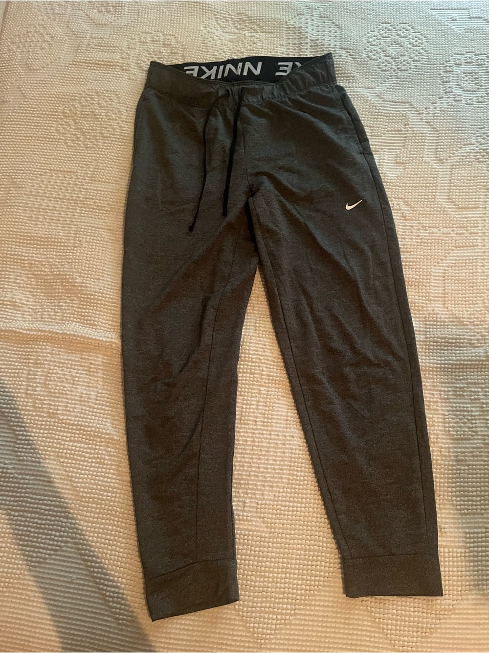 Nike Women’s Dark Gray Jogger Bottoms with Logo